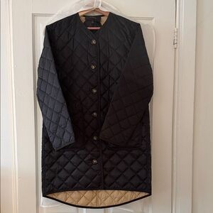 J. Crew Black Quilted Puffer Coat
